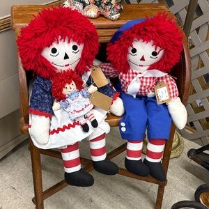 Vintage Raggedy Ann & Andy Doll Set